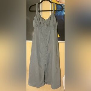 Sim & Sam sage green/ blue gray Midi Dress